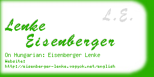 lenke eisenberger business card